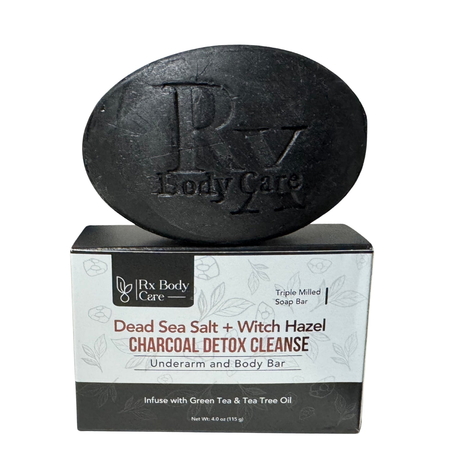 Underarm Bar Soap with Detoxifying Charcoal, Dead Sea Salt, Witch Hazel