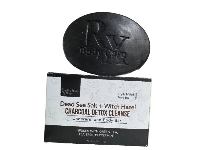 Underarm Bar Soap with Detoxifying Charcoal, Dead Sea Salt, Witch Hazel